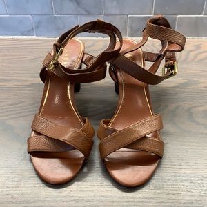Ralph Lauren Brown Leather Sandal sz 6